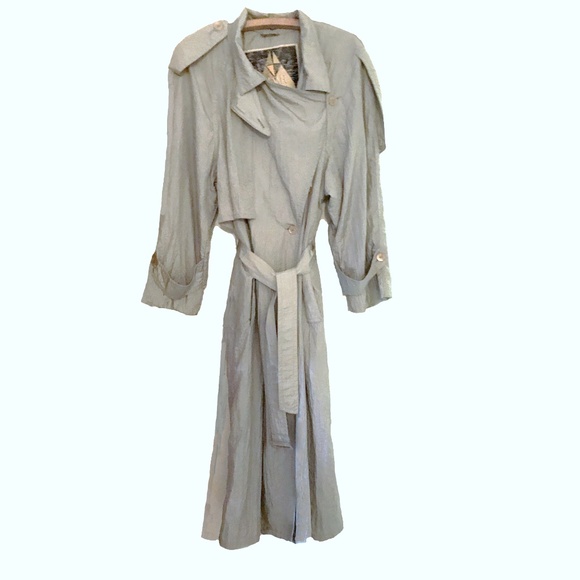 VINTAGE HILARY RADLEY STUDIO TRENCH COAT SIZE 8 - Picture 1 of 7